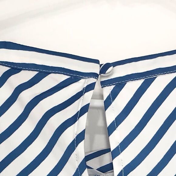 The Limited Blue Nautical Stripe Sleeveless Blouse- NEW - Picture 9 of 13